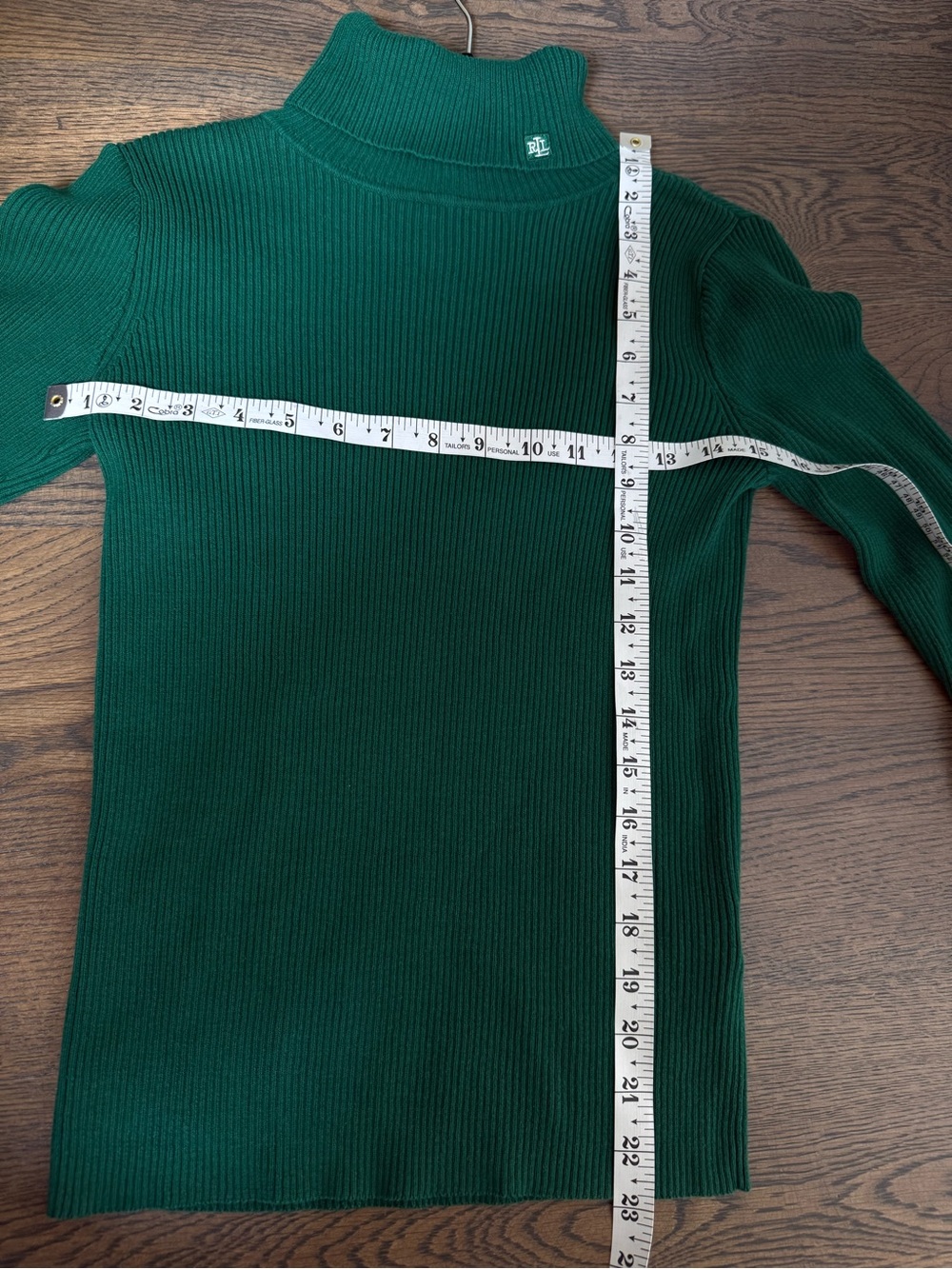 Ralph Lauren Green Ribbed Turtleneck Sweater size S. Euc. - Picture 6 of 6